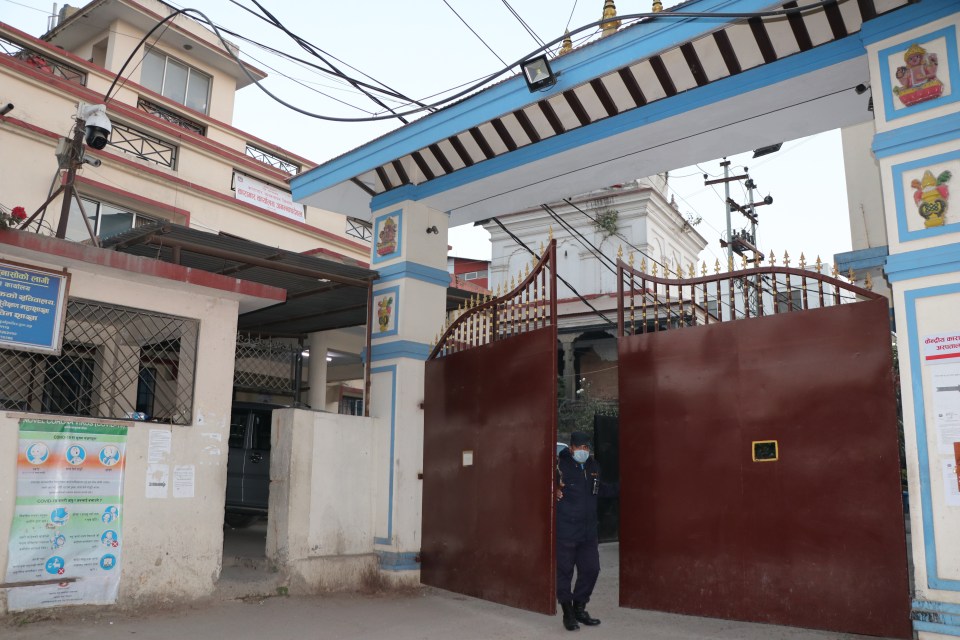 The grim entrance to the Central Jail in Nepali capital Kathmandu where serial killer Sobhraj is likely to spend the rest of of his life