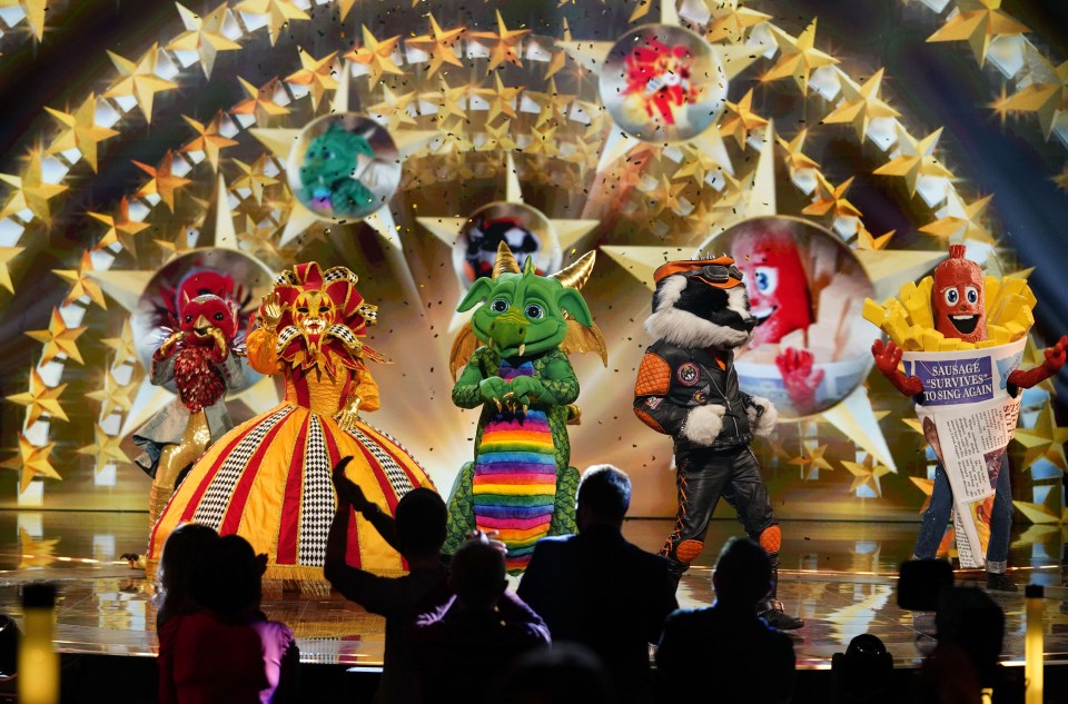 Some of the wacky costumes that hide the identities of the celebrities on The Masked Singer