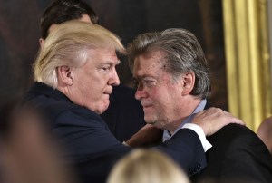 At the conclusion of his presidency, Trump pardoned Steve Bannon for prior fraud charges