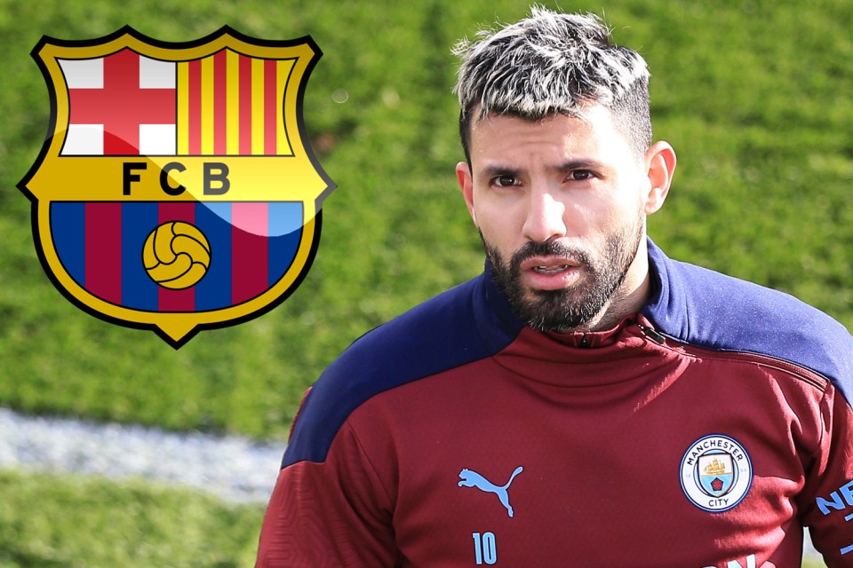 Man City star Sergio Aguero is being looked at by Spanish side Barcelona