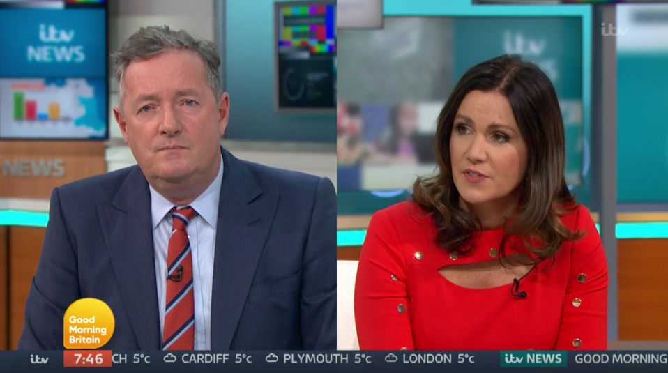 Piers and Susanna criticised the government's late lockdown on GMB today