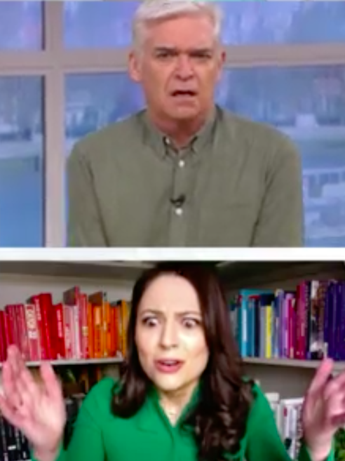 Phillip Schofield and Nicola looked horrified