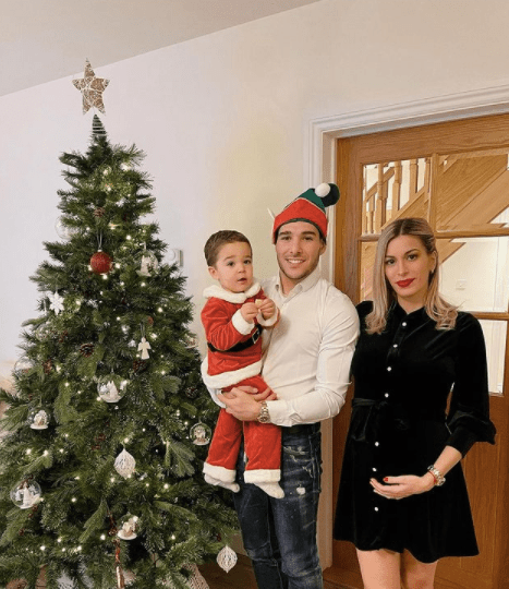 Emiliano Buendia with his wife Claudia and son Thiago on Christmas Day