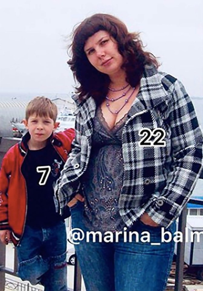 An image shows Marina and Vladimir together when he was just 7