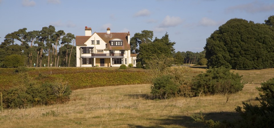 Tranmer House is the former home of Edith Pretty who organized Suffolk’s famous Sutton Hoo archaeological dig in which an Anglo-Saxon burial ship was discovered