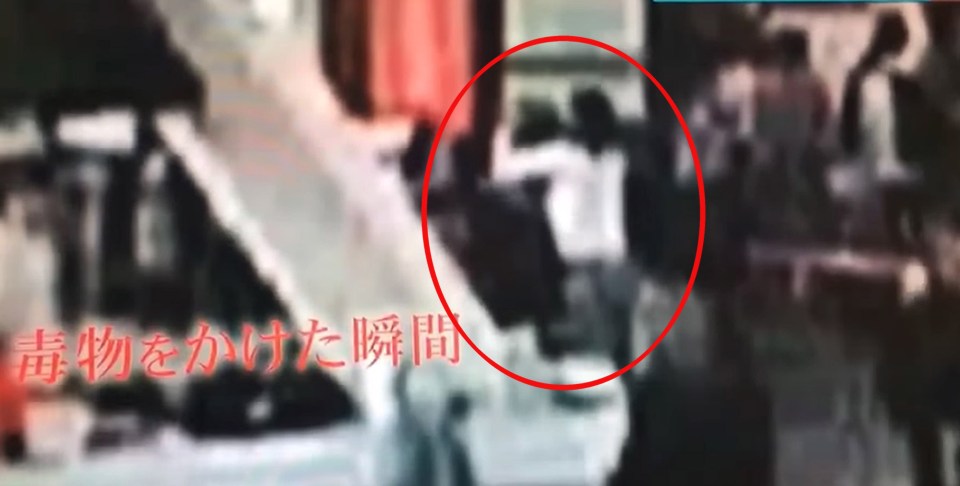 CCTV footage of the moment Kim Jong-nam had the lethal nerve agent rubbed on his face 