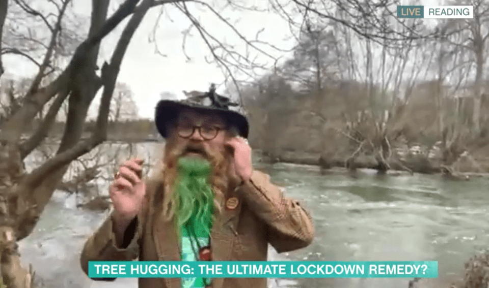 Green-bearded Jim is a hypnotherapist and 'avid tree hugger'