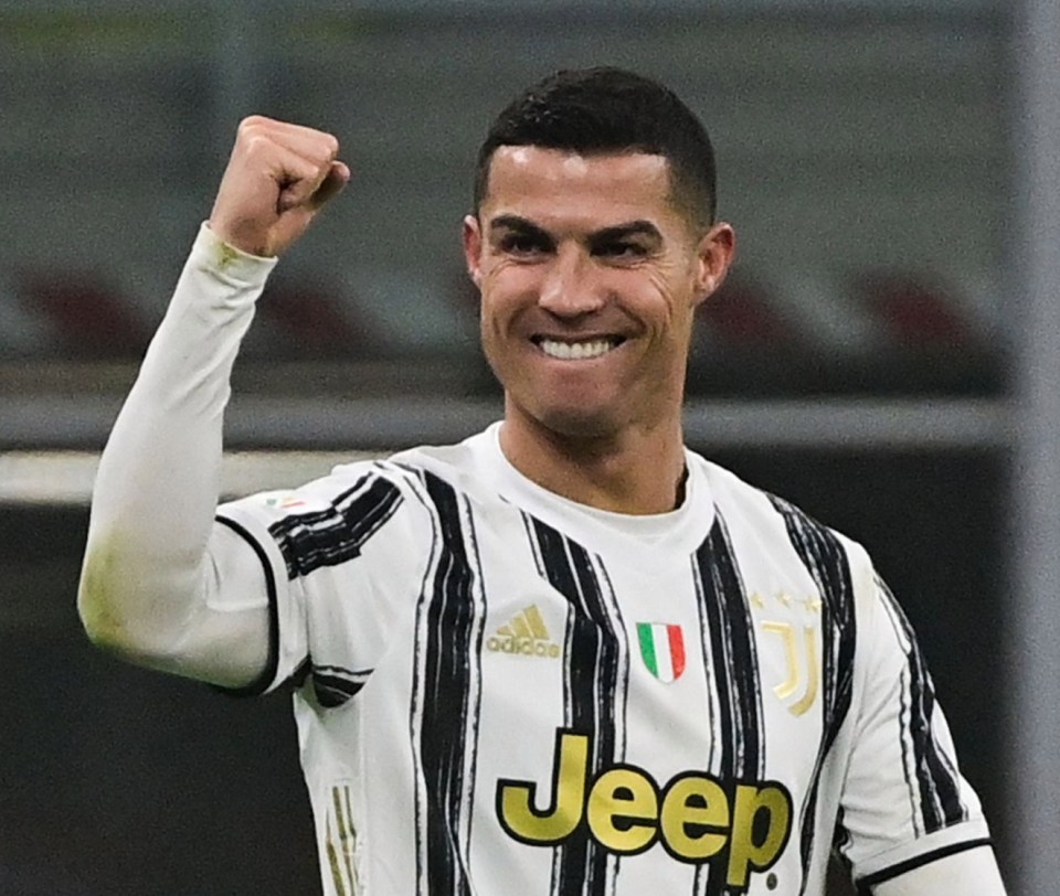 Cristiano Ronaldo scored from an acute angle to win the first leg of the Coppa Italia semi-final