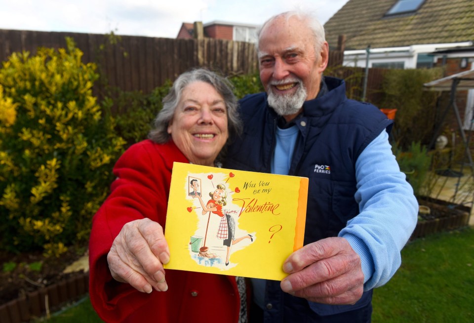 Self-confessed romantic Tom has placed the same card on the mantelpiece in their home every Valentine's Day for the past six decades