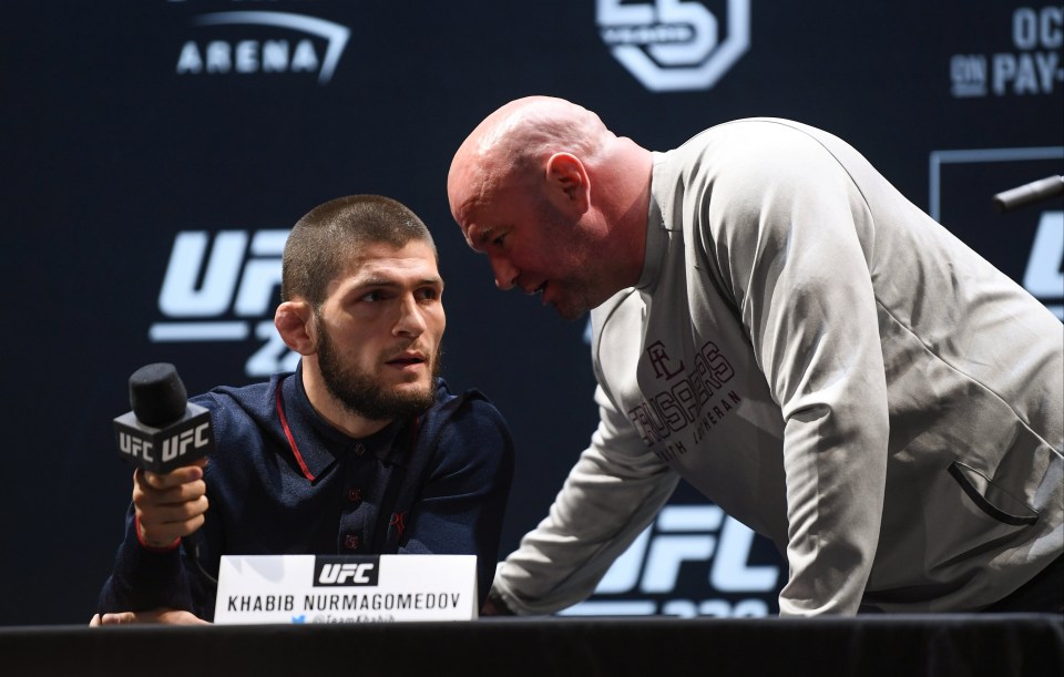 Dana White is set for fresh showdown talks in Las Vegas with Khabib