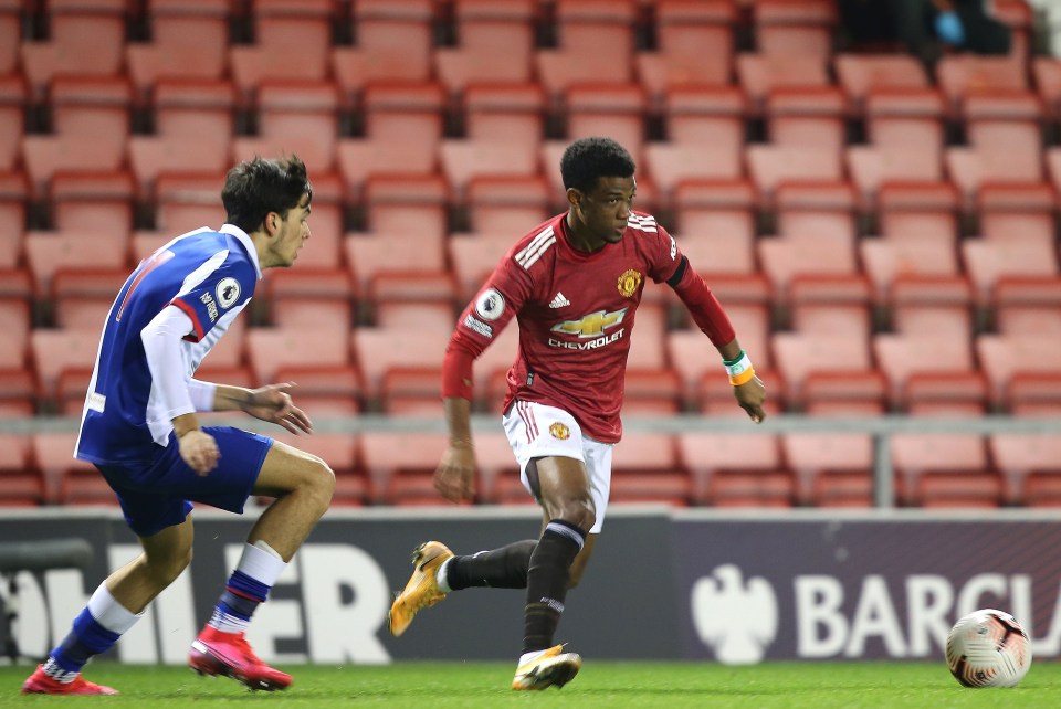 Amad Diallo, 18, bamboozled the Blackburn defence with his skilful display