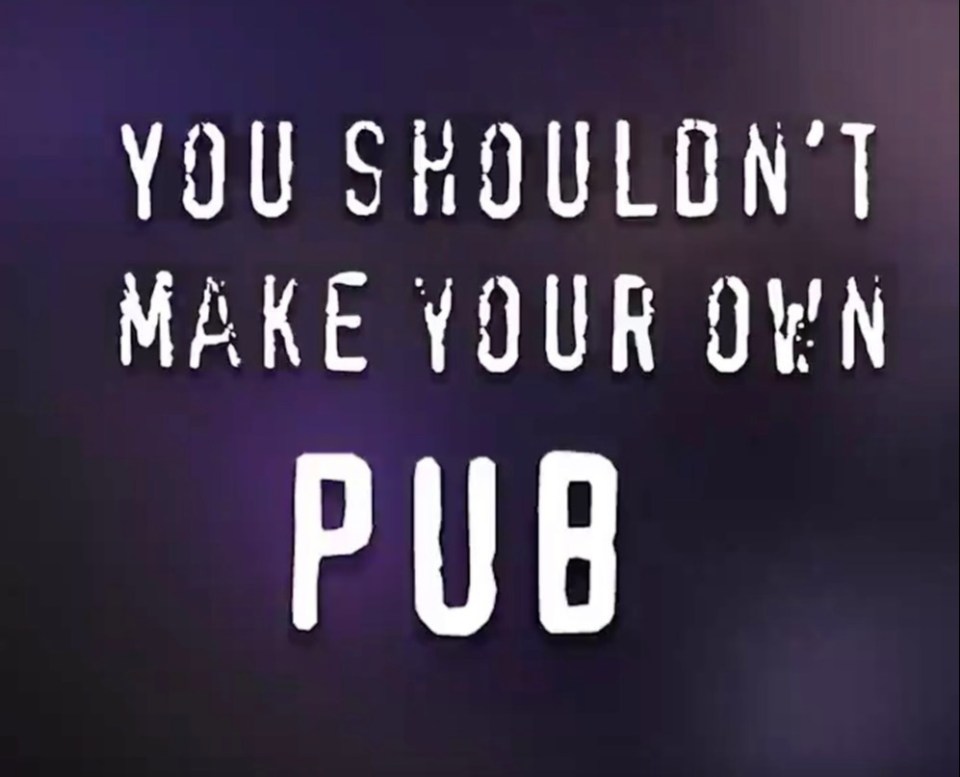 The video warns Brits not to make their own pub