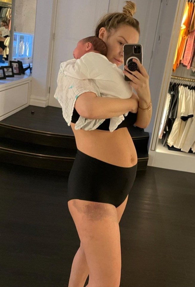 The reality star has been spending quality time with her newborn