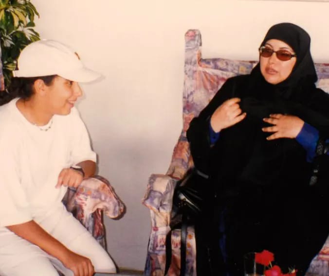 Princess Latifa, aged 12, pictured with her mother Houria Ahmed Lamara