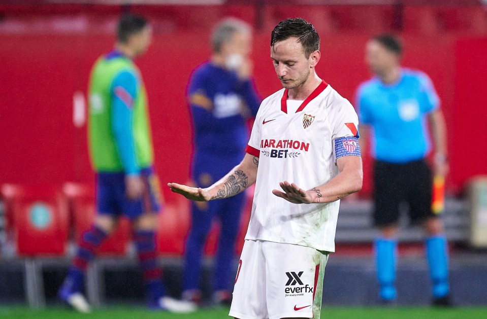 Ivan Rakitic barely celebrated scoring Sevilla's second against his old club