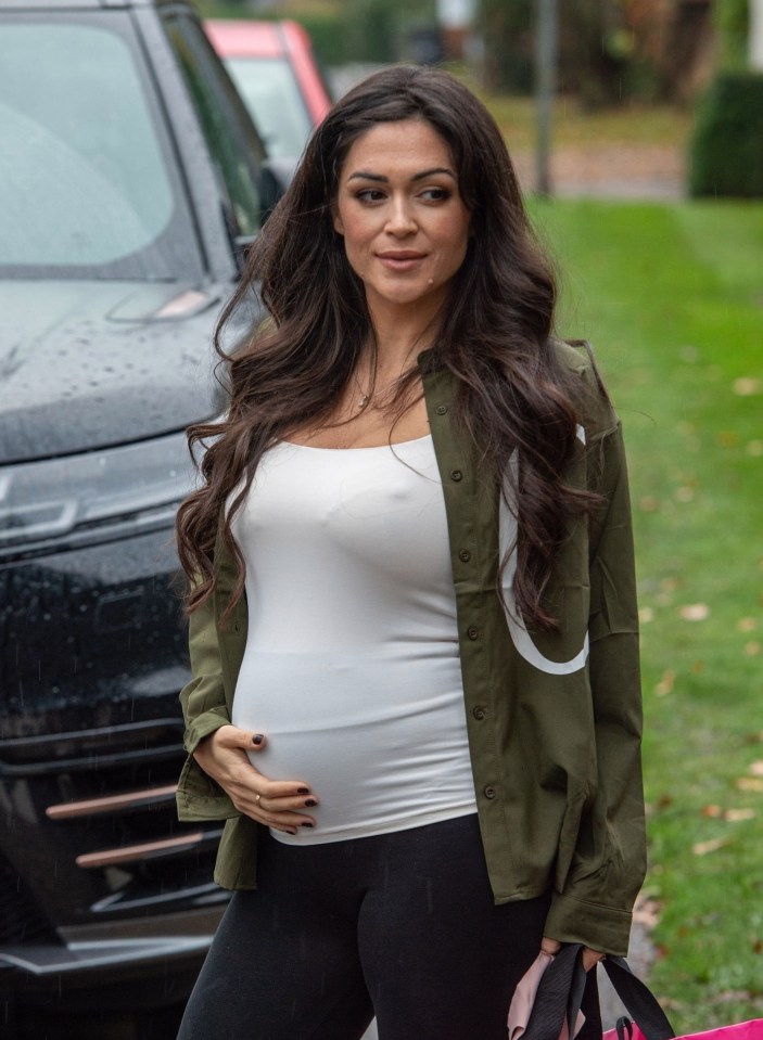 Casey Batchelor showed off her baby bump for the first time since revealing she's pregnant