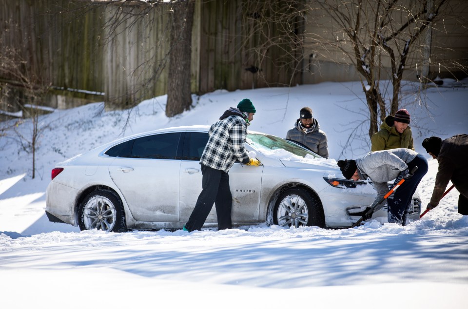 People have had to dig their cars out of the snow