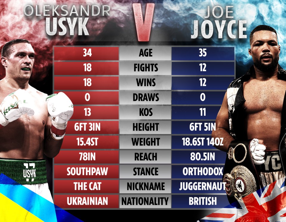 How Usyk and Joyce match up ahead of their potential 2021 showdown