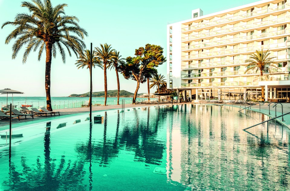 Stay in Ibiza at a hotel with a massive pool that faces the ocean