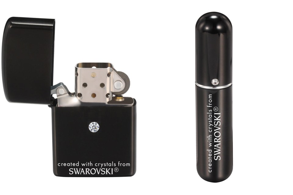 A Zippo lighter and an atomiser are two of the possible gifts