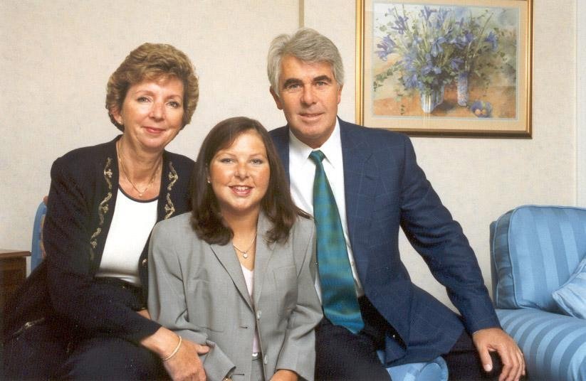 Max Clifford with his wife Elizabeth and their daughter Louise