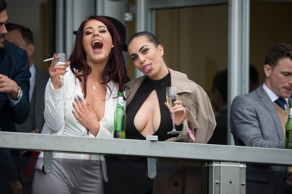 Katie Salmon, right, made headlines with her antics at Cheltenham 2016