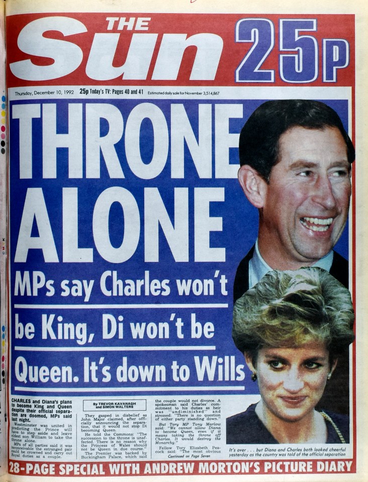 The world was shocked to hear of Charles and Diana’s split