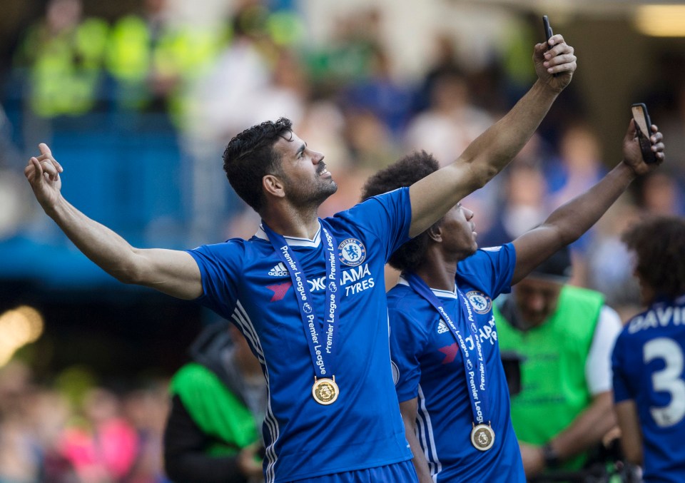 Costa won the Premier League title with Chelsea in 2017