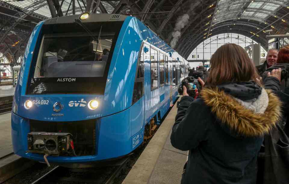 Boris' speech mentioned hydrogen-powered trains, like this one in Germany