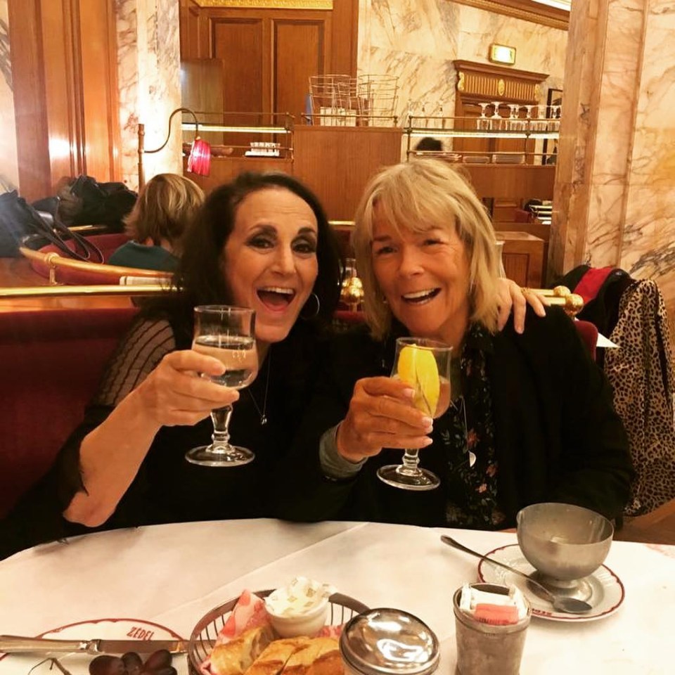 Linda with Lesley Joseph - who plays Dorian Green