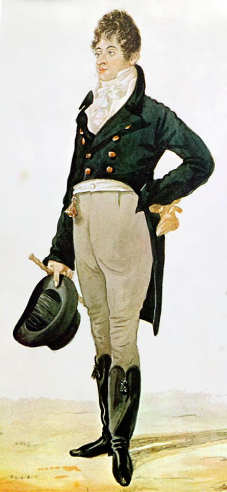 Beau Brummell became famous for his ostentatious cravats, boots polished with champagne and taking five hours to get ready every day