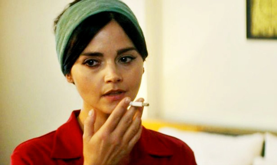 Star Jenna Coleman who plays serial killer Charles Sobhraj’s girlfriend Marie-Andrée Leclerc is the biggest puffer with 47 cigs