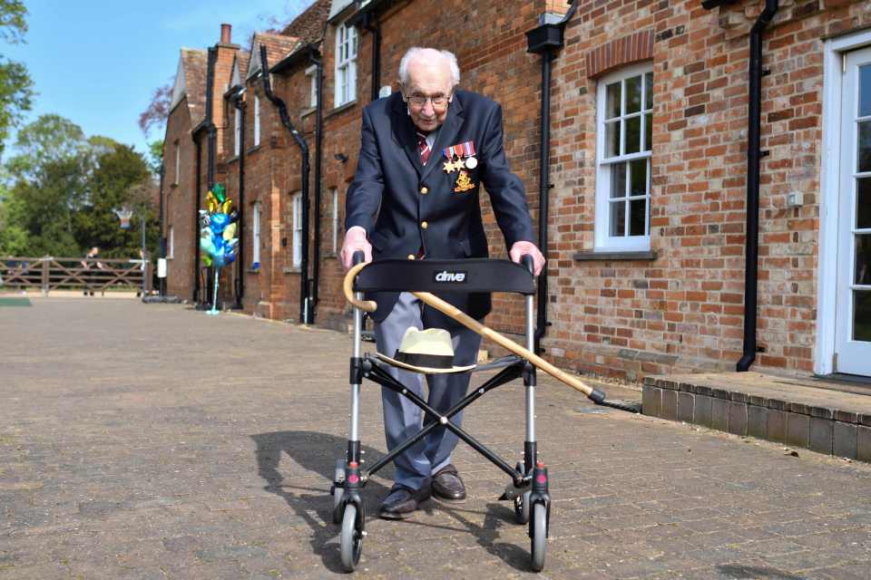 Captain Tom became a national hero thanks to his charitable work for the NHS