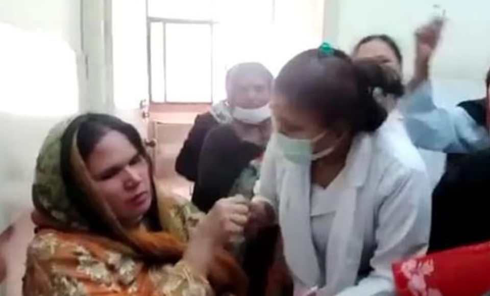 Tabitha Nazir Gill, left, was surrounded by an angry mob at the hospital where she works in Karachi