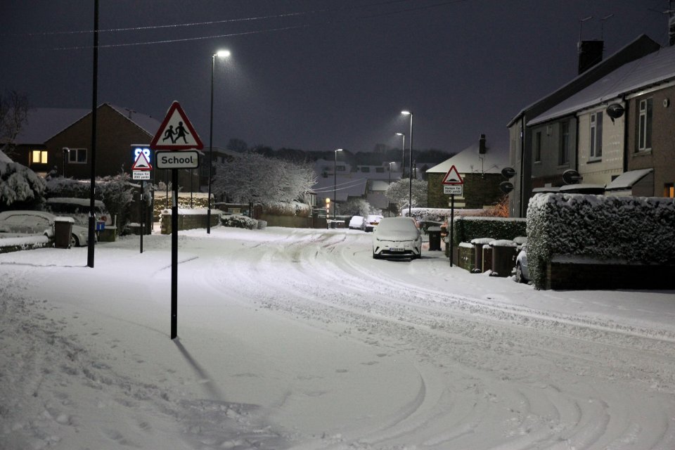 A thick covering of snow blankets Derbyshire Lane, in Sheffield, on Feb 2, 2021