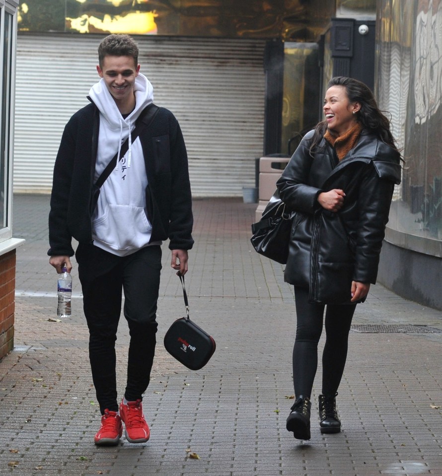 Joe and Vanessa laughed and joked as they left the skating rink after rehearsals