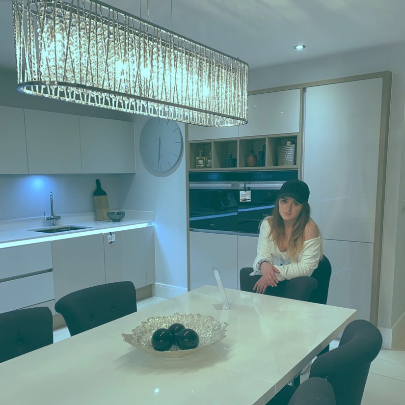 Amy can cook up a storm in her swanky kitchen