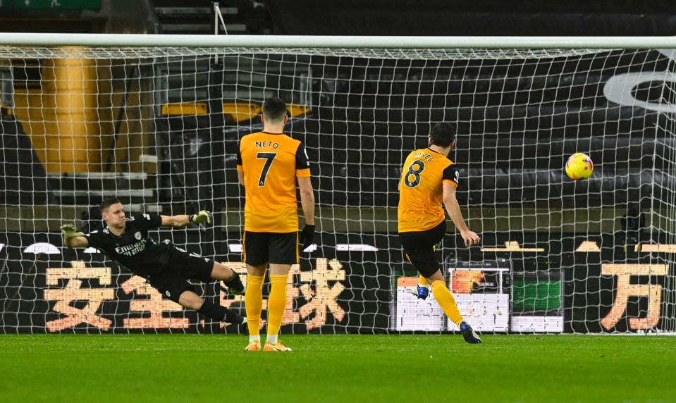 Ruben Neves stepped up to the spot to restore parity