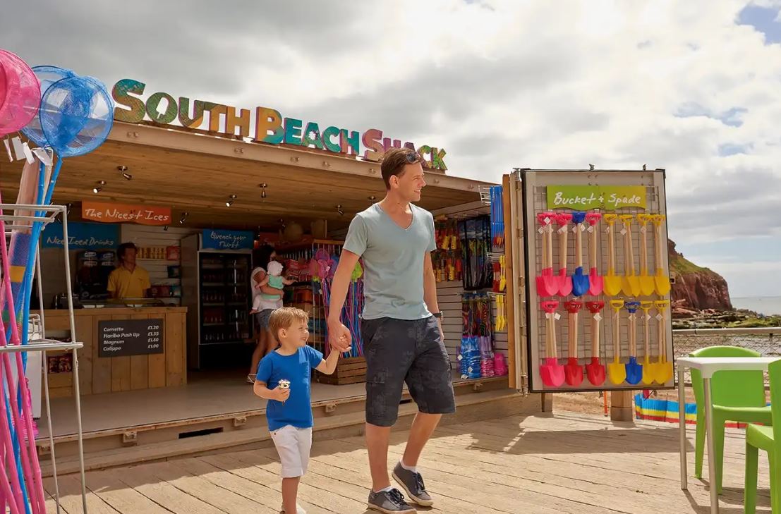 Spend the day building sandcastles at the beach in Devon