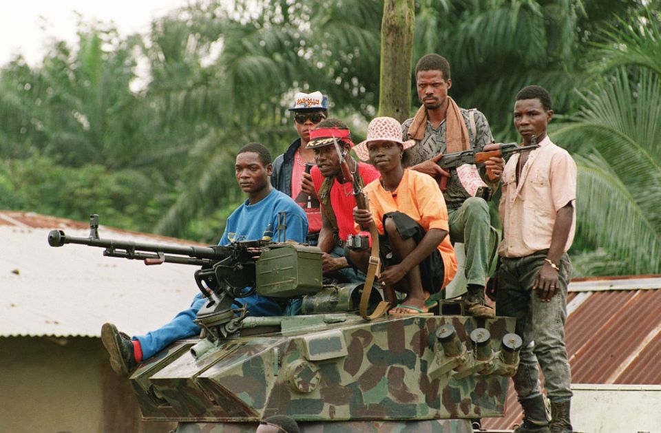 Rebels loyal to Charles Taylor of the National Patriotic Front of Liberia