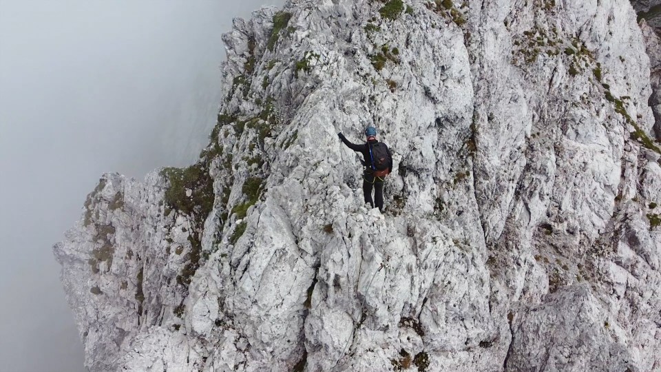 A mountaineer climbing in Austria is one clip from Life in a Day 2020