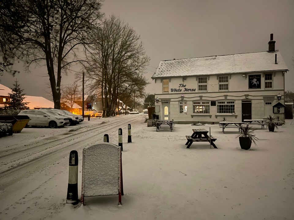 Maidstone has seen heavy snowfall overnight