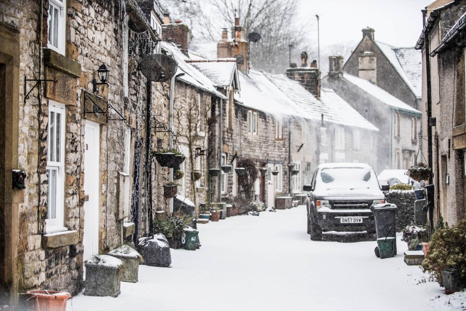 Tideswell in Derbyshire looked beautiful in the snow