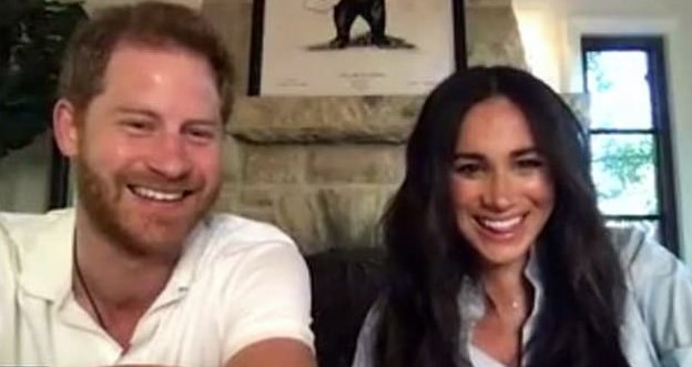 Meghan and Harry often appear on Zoom calls which only show thier faces