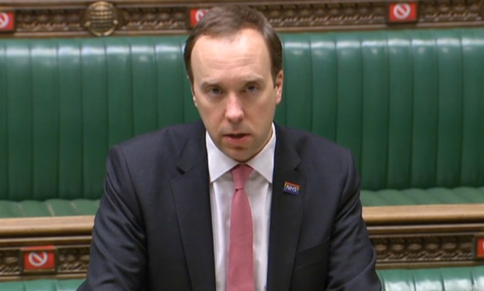 Health Secretary Matt Hancock introduced the new draconian measures in the Commons