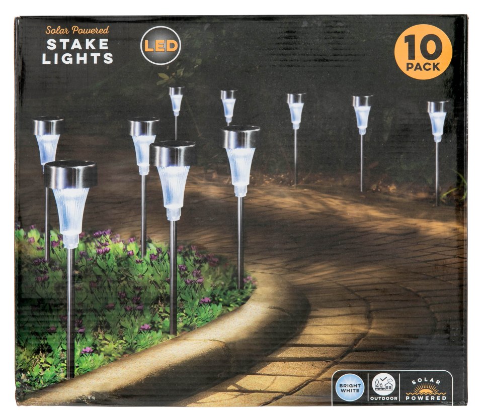 You can get 10 of these outdoor lights for a fiver at Poundland