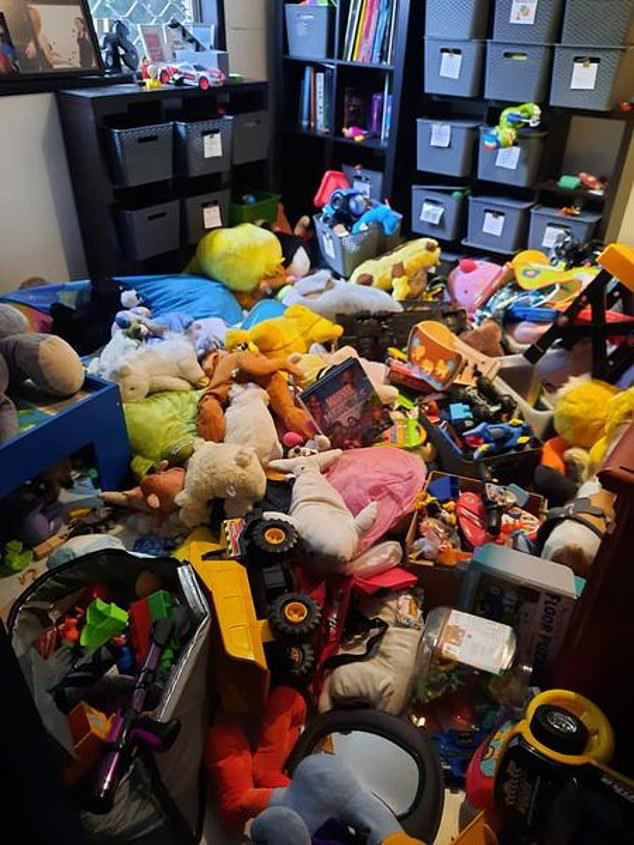 An Australian mum-of-two shared a photo of her two son's very messy playroom, and people have said they have 'too many toys'