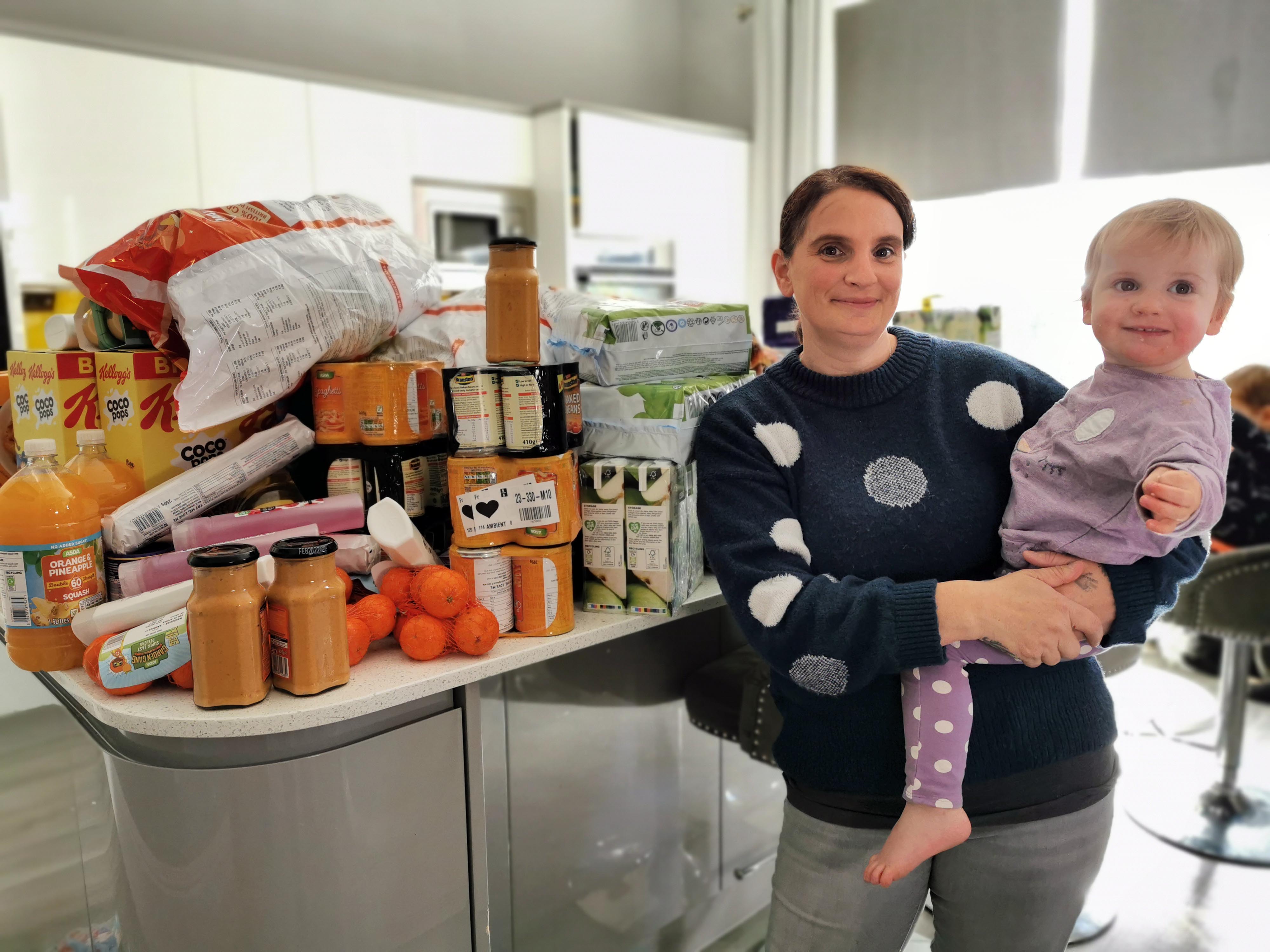 The family's weekly food shop costs £400