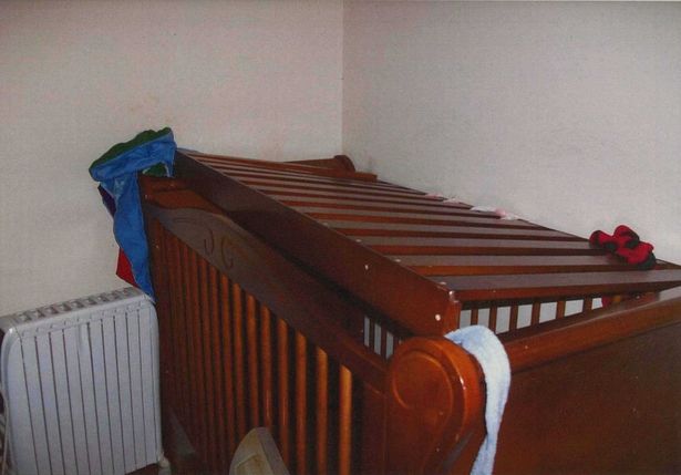 This is what the modified cot looked like where the younger boy was found