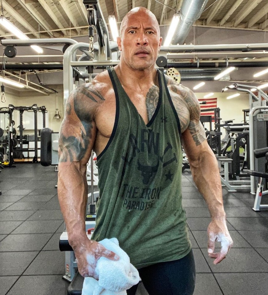 Dwayne Johnson is a committed gym-goer